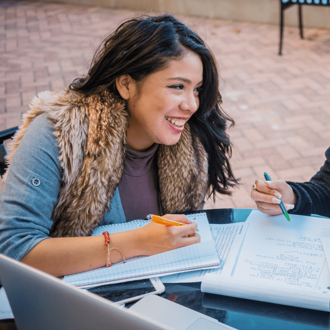 Students studying together