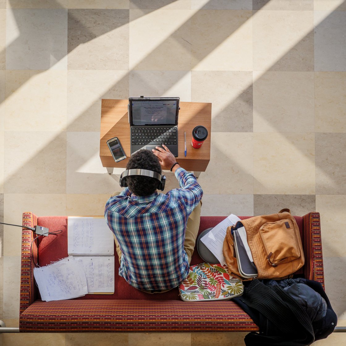 Student on laptop