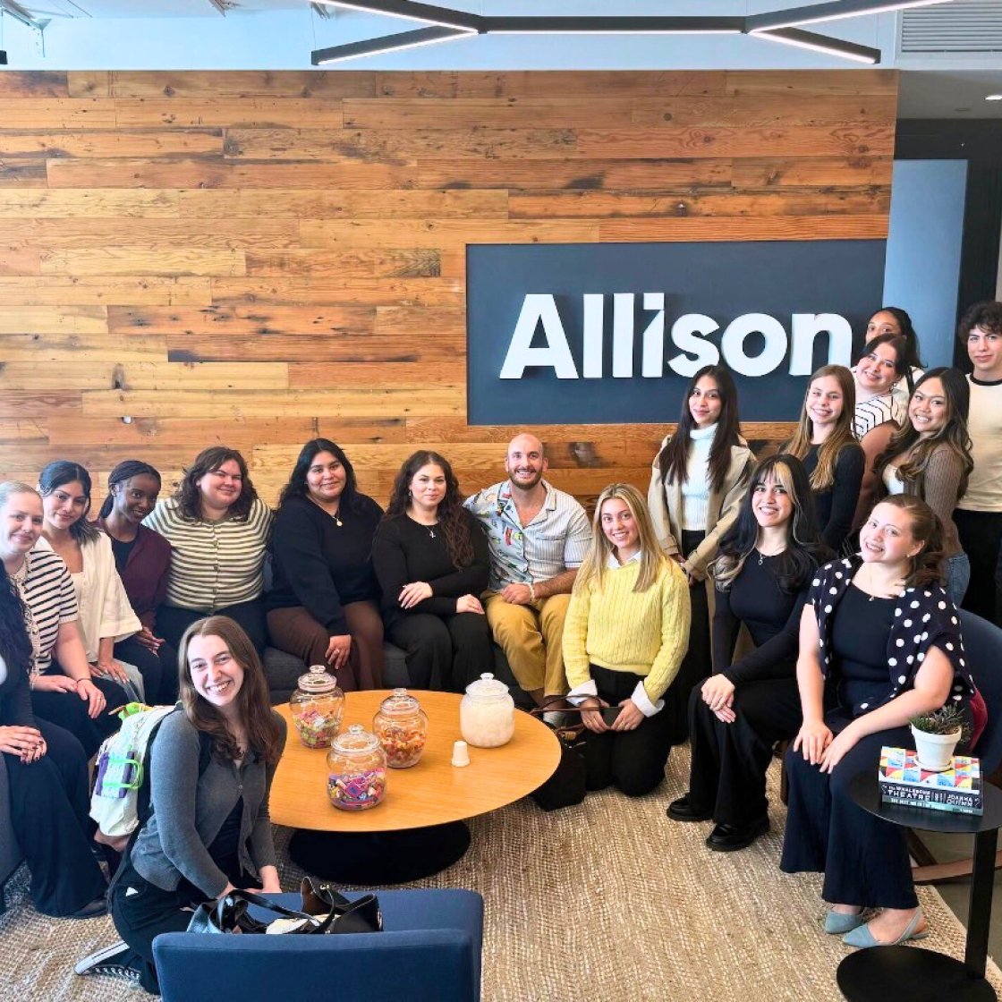 PRSSA visits Allison's office.