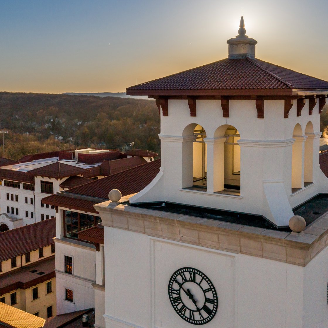 Aerial image of University Hall 