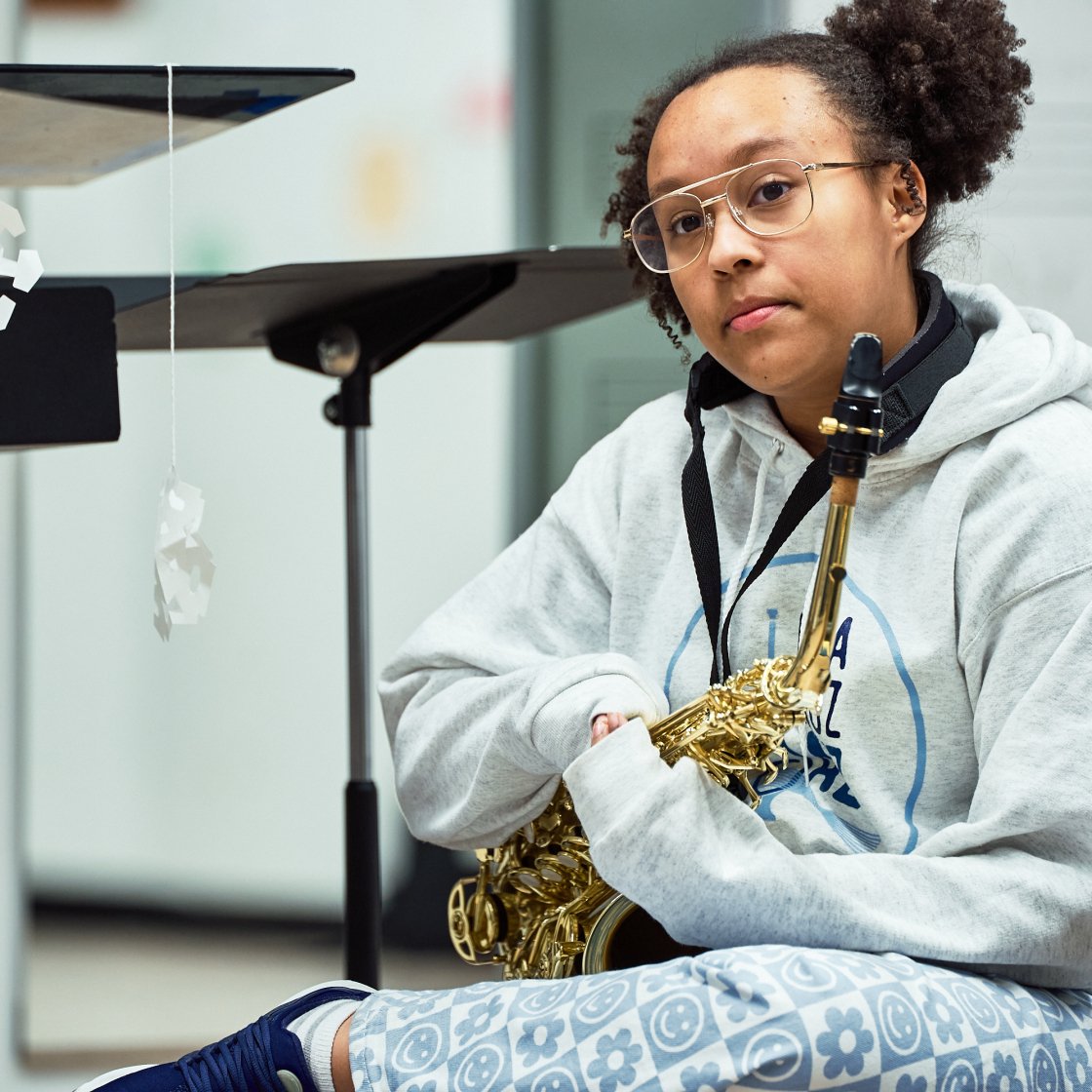 Saxophone student