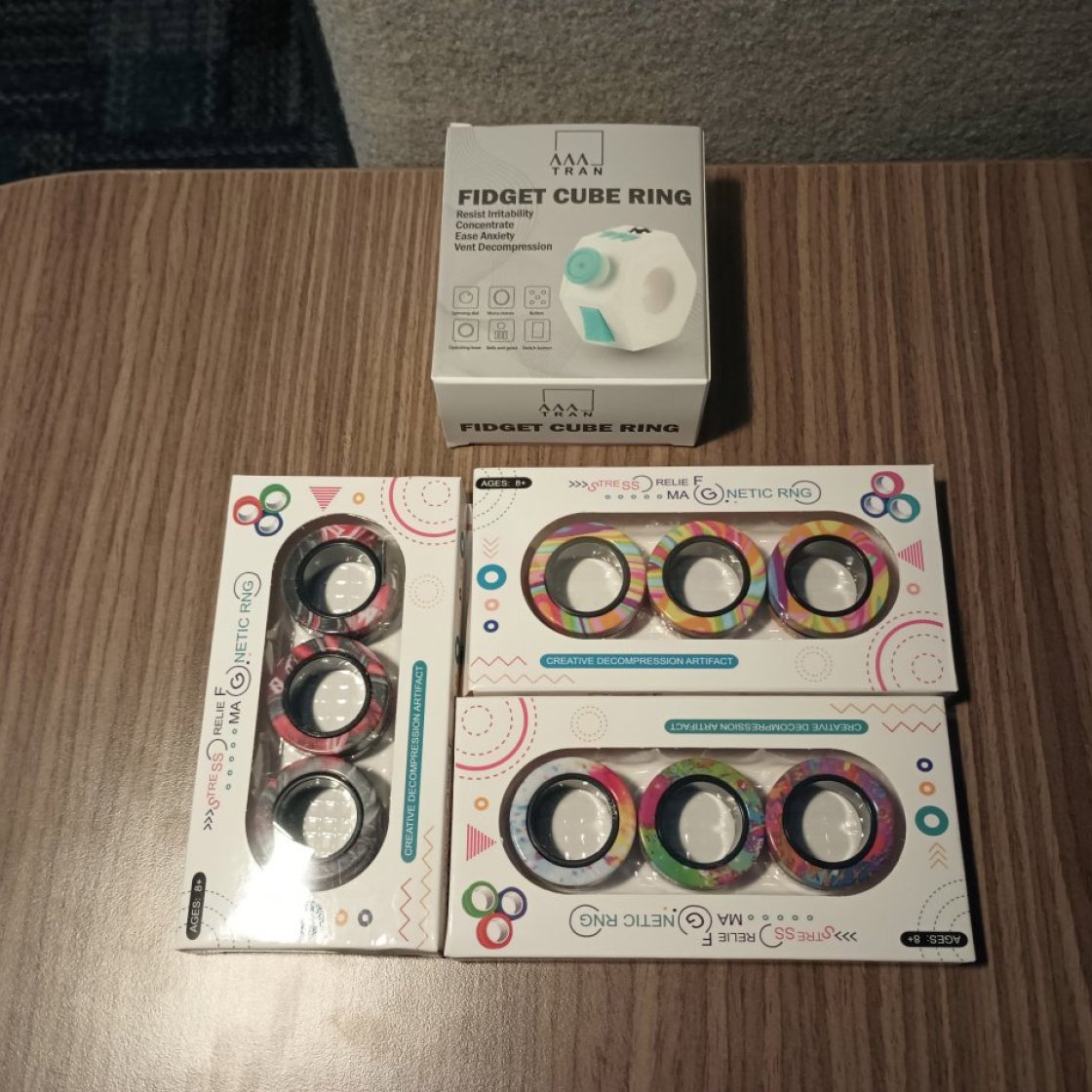 fidget toys on desk