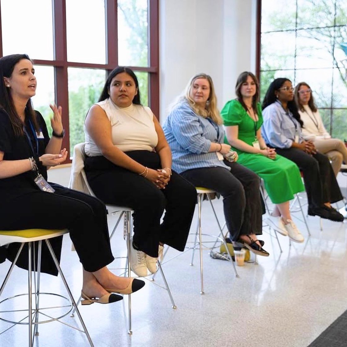PRSSA networking event panel photo.