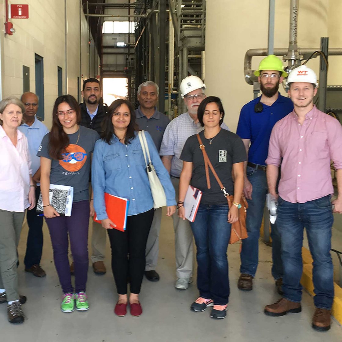 CESAC members taking a tour of the campus energy plant