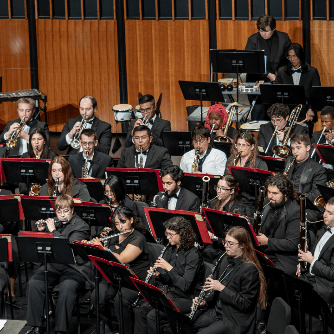 Symphonic Band on stage performing