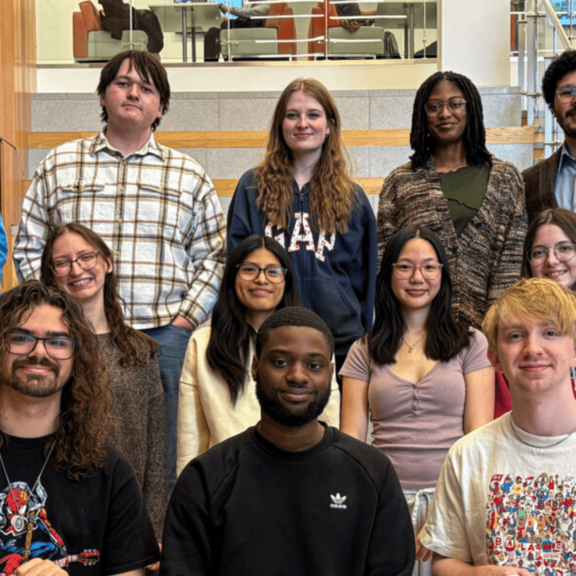 The Montclarion team pose for a group photo.