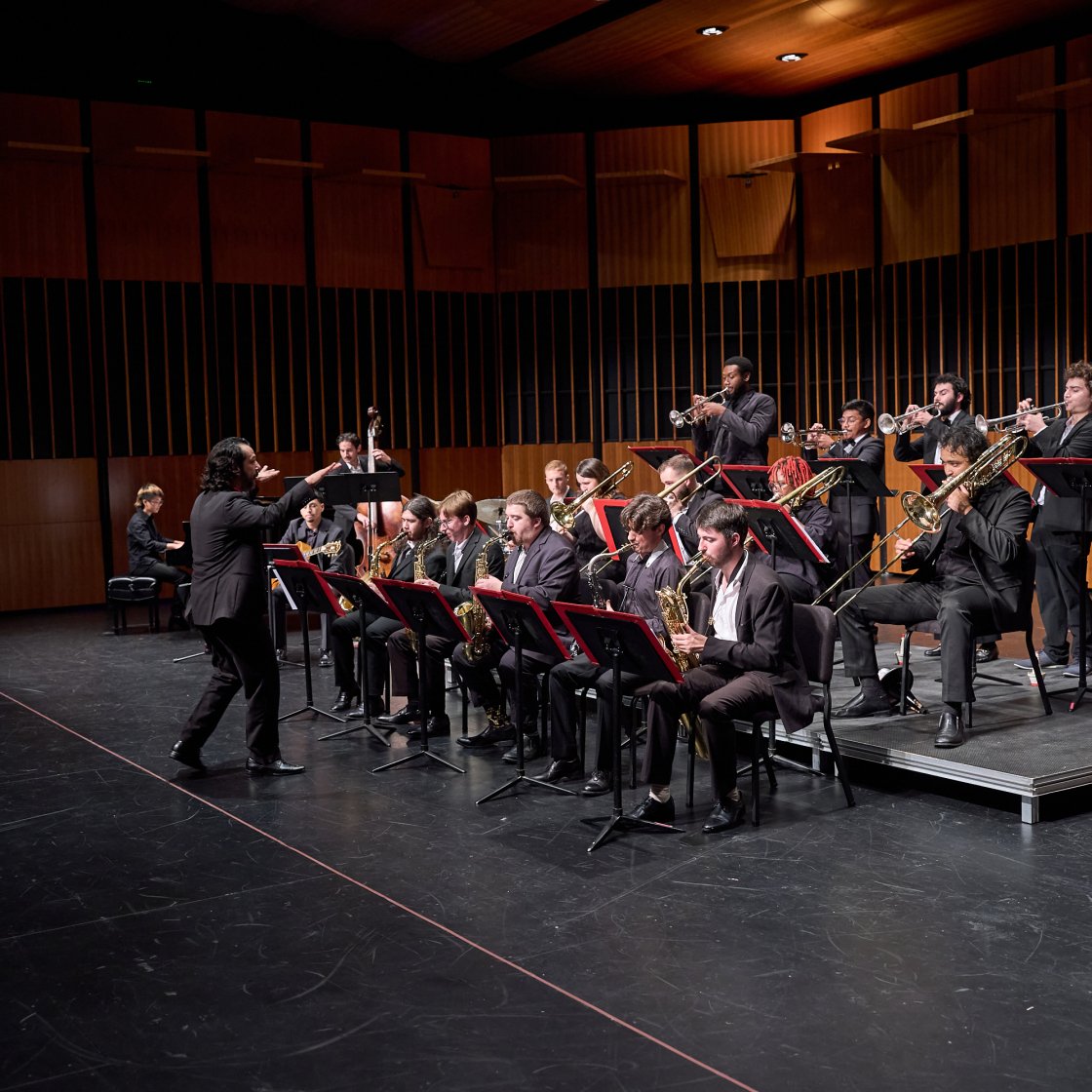 University Jazz Ensemble performing on stage