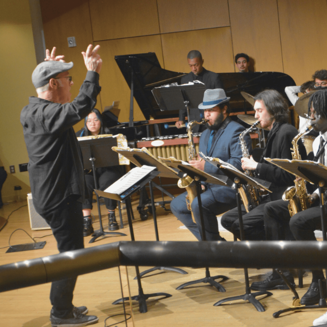Red Hawk Big Band on stage