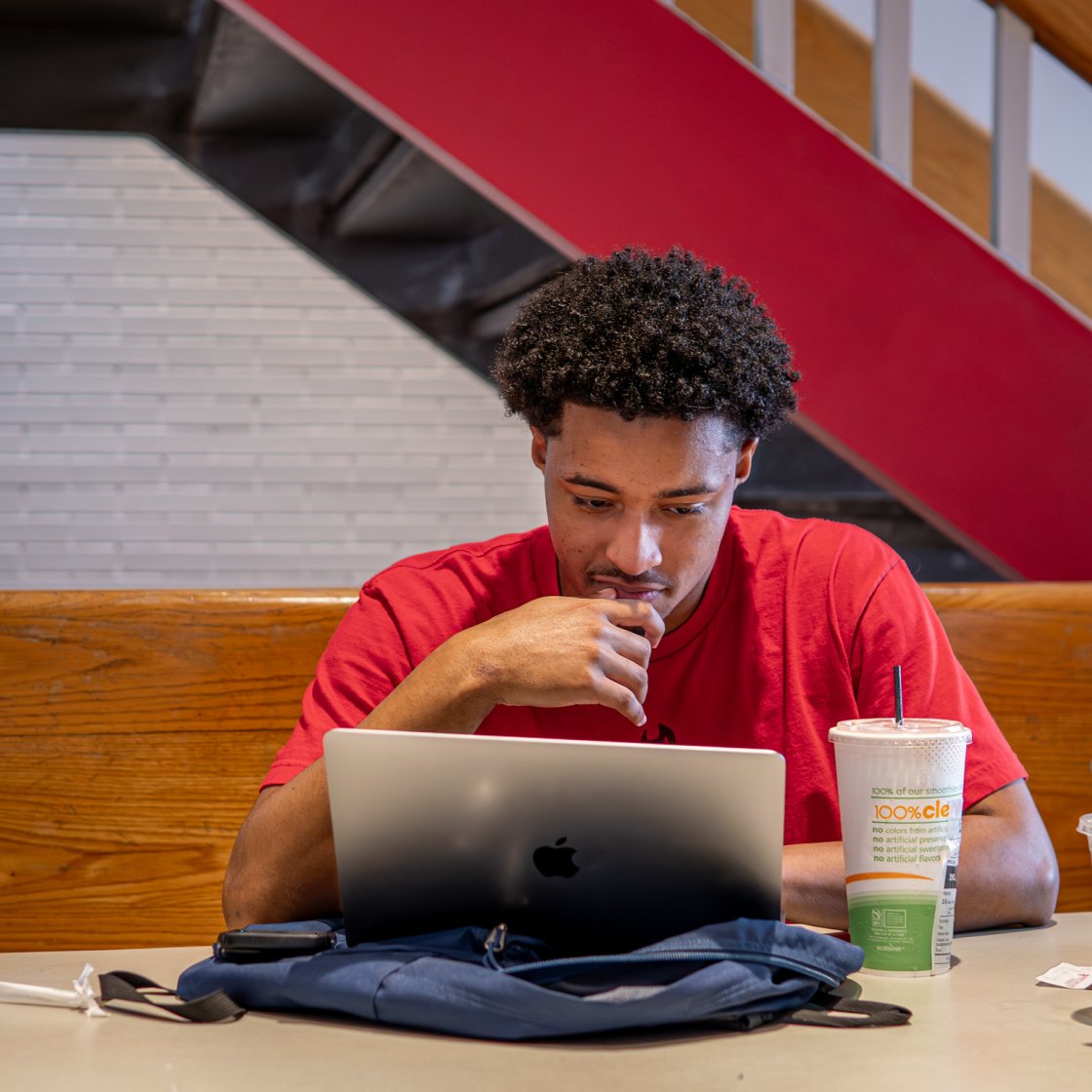 student working
