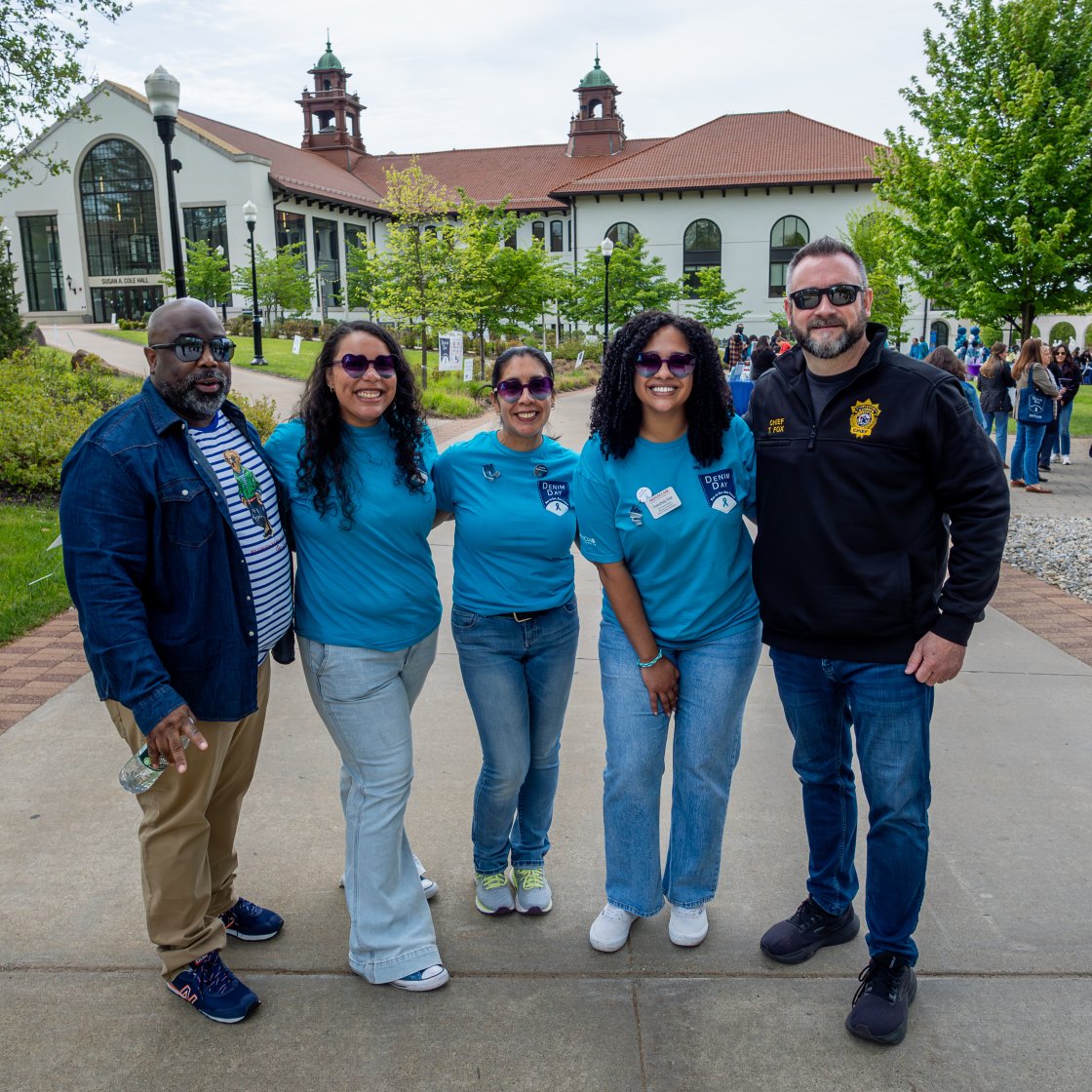 group of university police and community partners at denim day