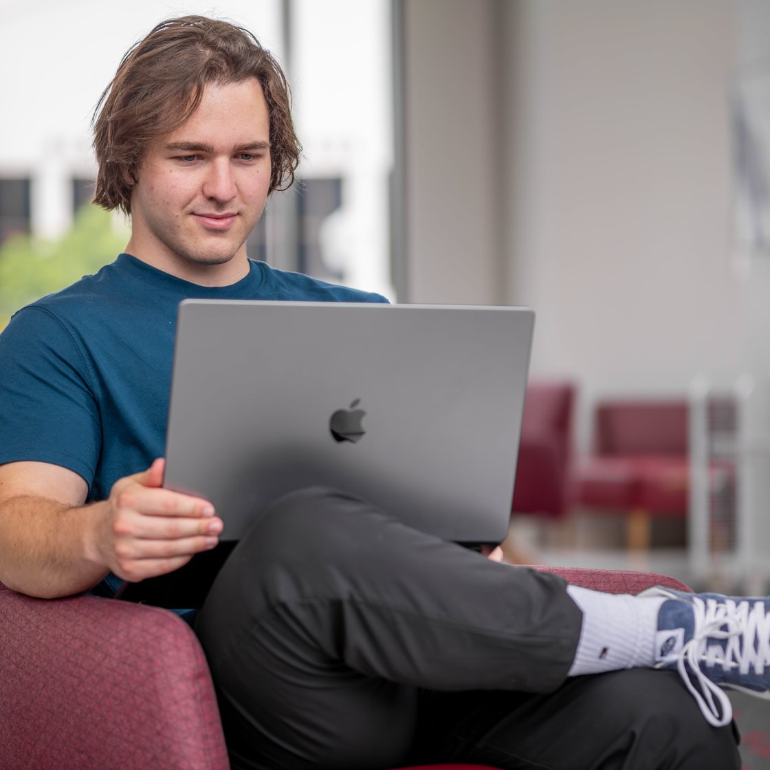 Student with computer 