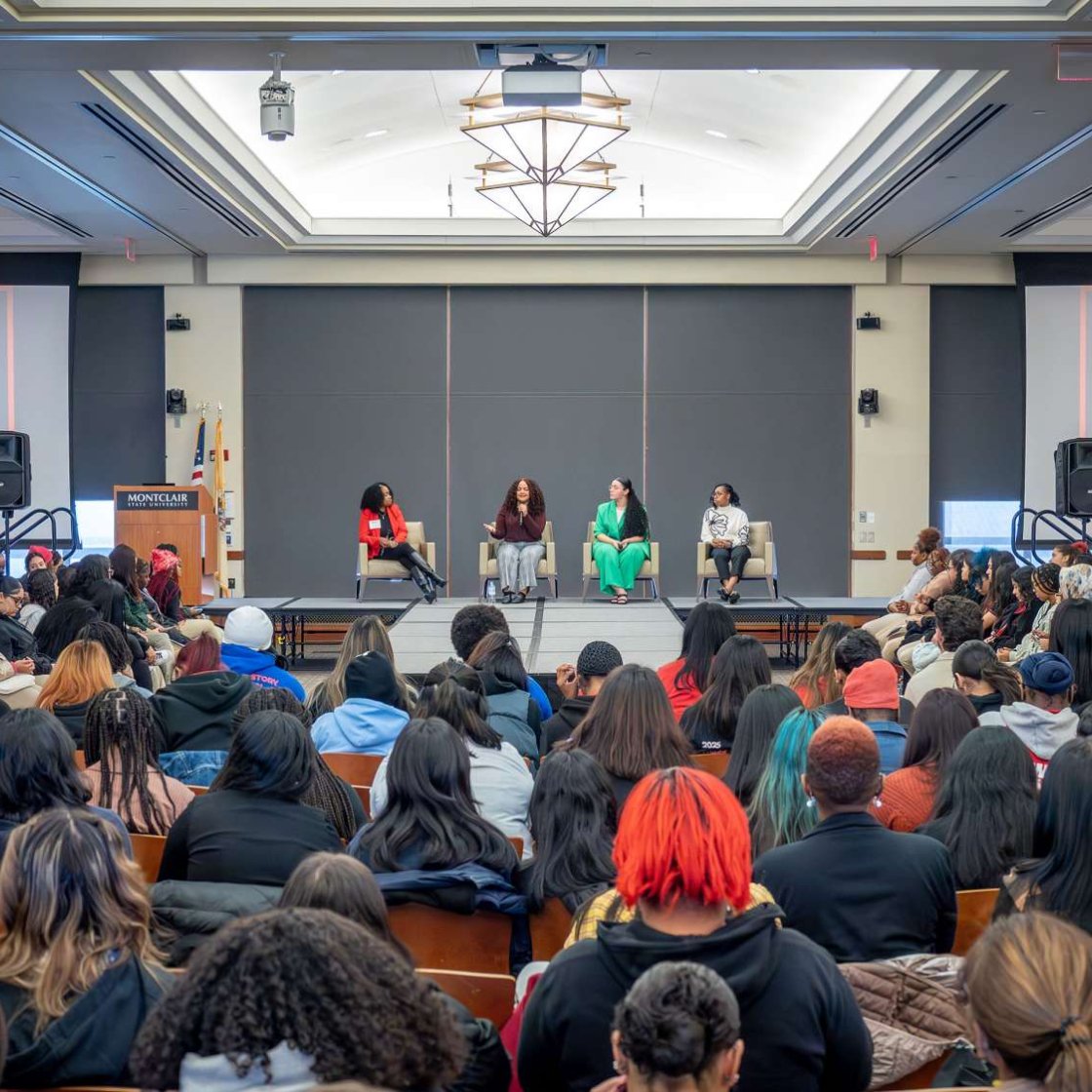 Panel on stage