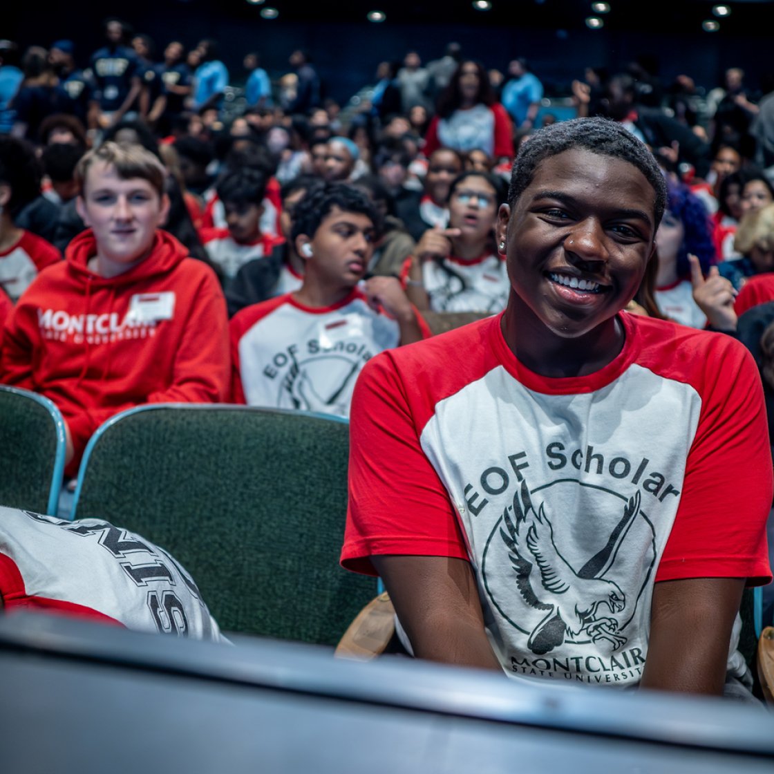 student smiling at EOF statewide conference