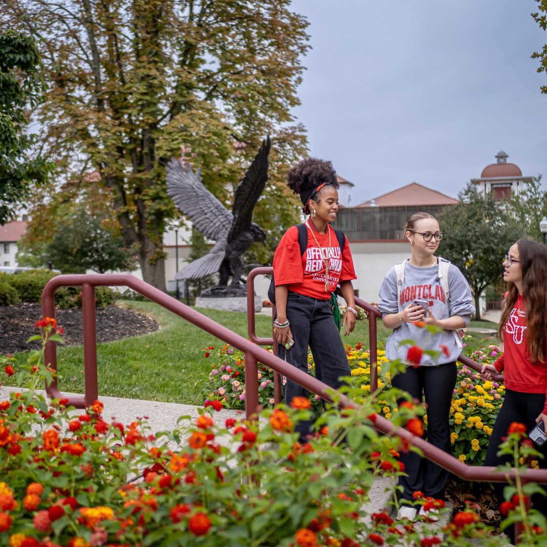 students on campus