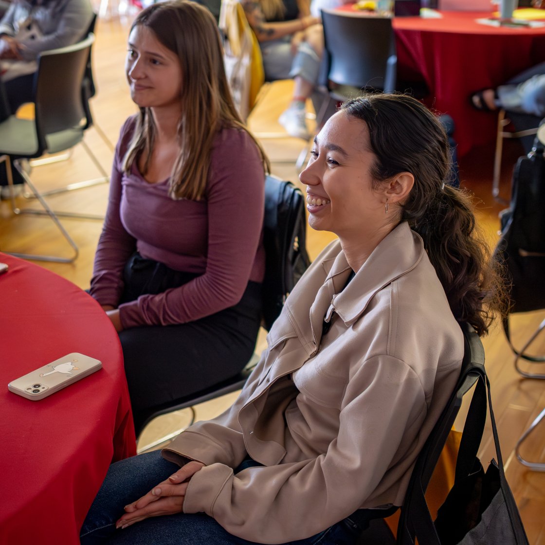 Graduate students attend orientation.