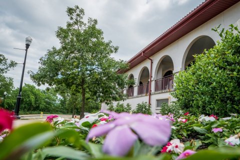 Cole Hall in Spring