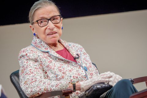 Ruth Ginsburg sitting down.