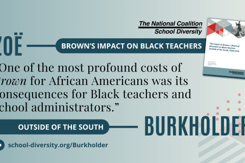Infographic describing the costs for Brown for African Americans was its consequences for Black teachers and school administrators