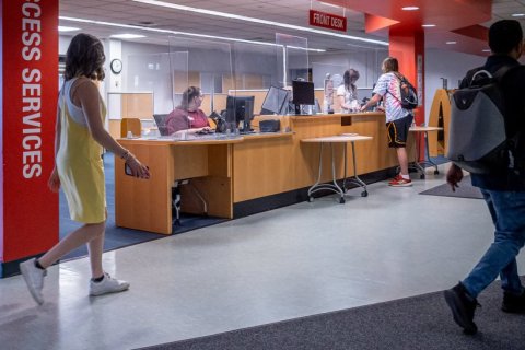sprague library front desk