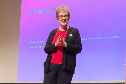 Barbara Wheeler on stage