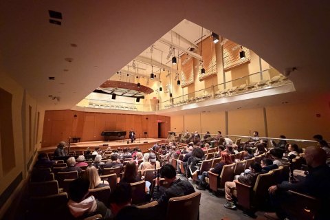 Full theater for Clarinet Day at the Cali School of Music