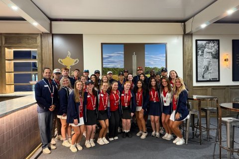 Feliciano student group photo from 2025 Ryder Cup