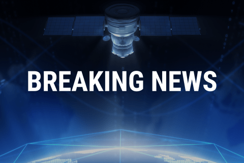 Image of a satellite in space with the words Breaking News
