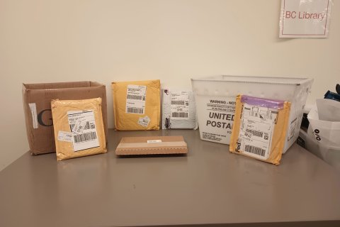 various packages on a table