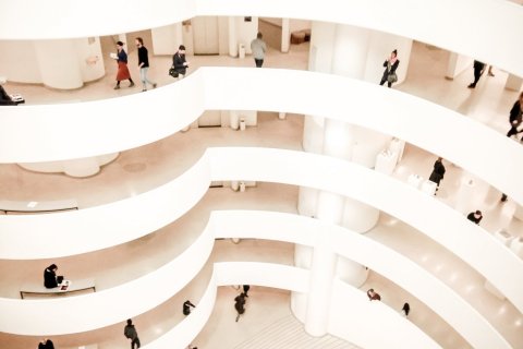 Museum with several floors