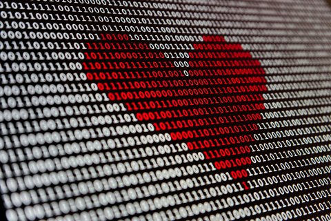 red heart among binary