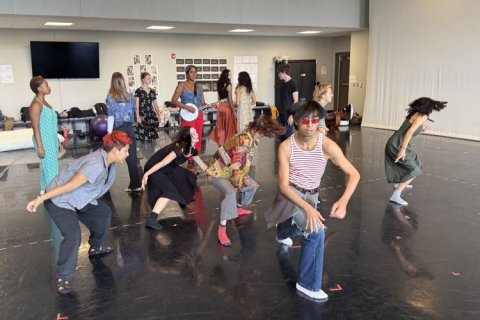 The John J. Cali School of Music’s Artist-in-Residence, Leyla McCalla, recently joined students from Professor Stefanie Batten Bland’s Theatre in Motion class for a unique creative exchange blending live music and dance.