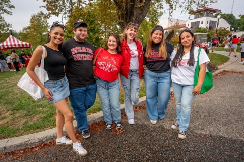 group of students at homecoming