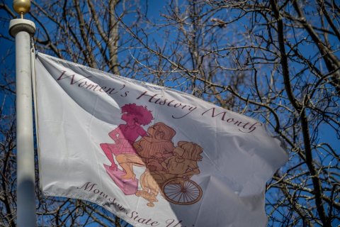 flag at a university