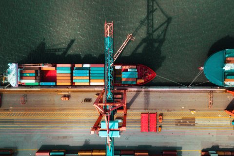 Overhead image of crane