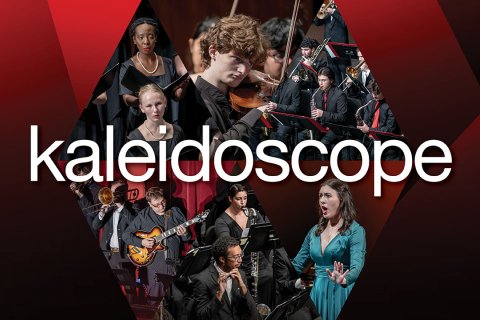 Kaleidoscope singers, performers, on stage