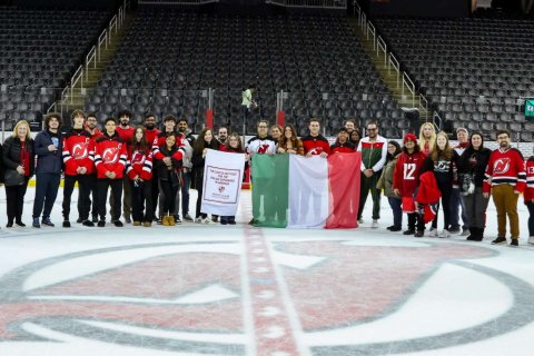 Coccia ItalianHeritage at the NJ Devils Game 2024