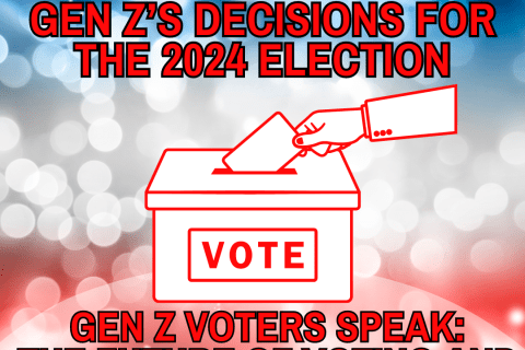 A graphic showing a voting box with a person holding a ballot.