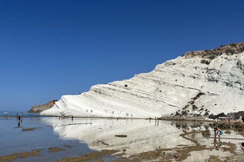 the iconic “Turkish Steps” geological formation in the Province of Agrigento in Sicily.