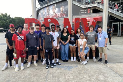 A trip to a Red Bulls game was an exciting part of the 2024 Sports Communication Pre-College Program at Montclair. 