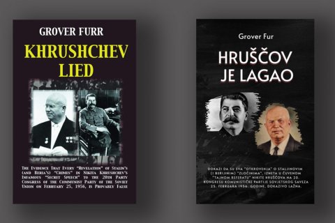 Book covers of "Khrushchev Lied" and "Hruscov Je Lagao" by Grover Furr