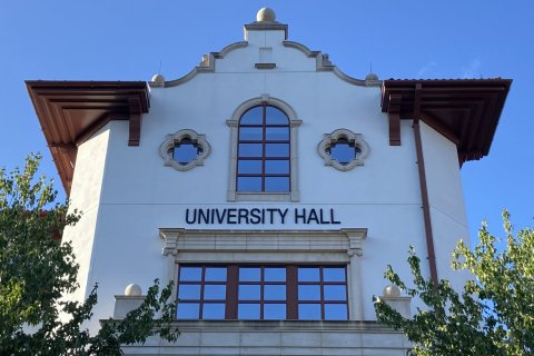 The exterior of Univeristy Hall at Montclair State University