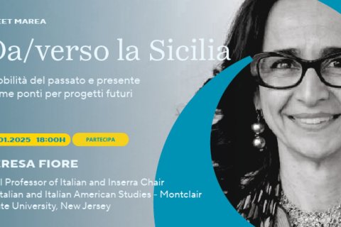 A flyer for Da/verso la Sicilia