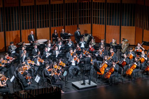 University Symphony Orchestra on stage