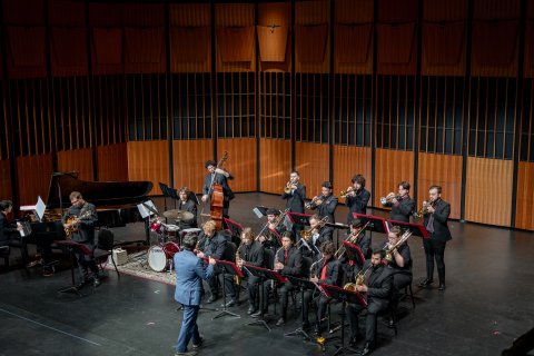 University Jazz Ensemble performing on stage