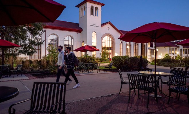 Exterior of the School of Communivcations and Media building at Montclair State