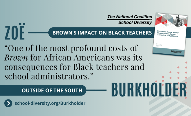 Infographic describing the costs for Brown for African Americans was its consequences for Black teachers and school administrators