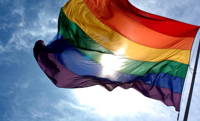 Rainbow flag.
