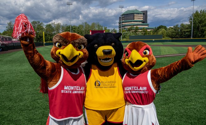 mascots Rocky, Deacon and Roxy