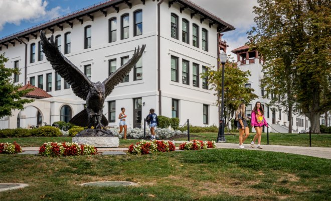 Students on campus