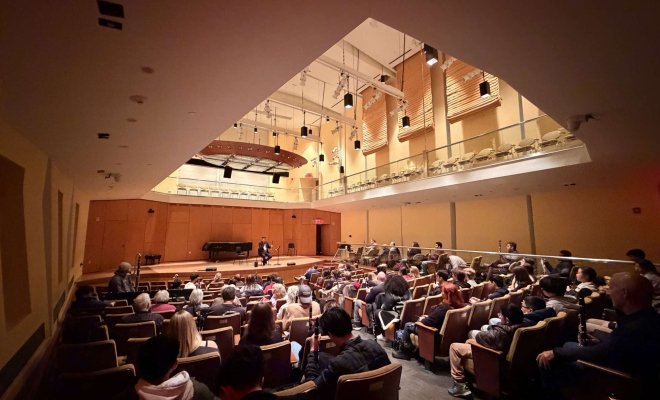 Full theater for Clarinet Day at the Cali School of Music